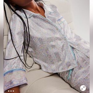Free People Women’s Sweet Talk PJ Set Sz Large